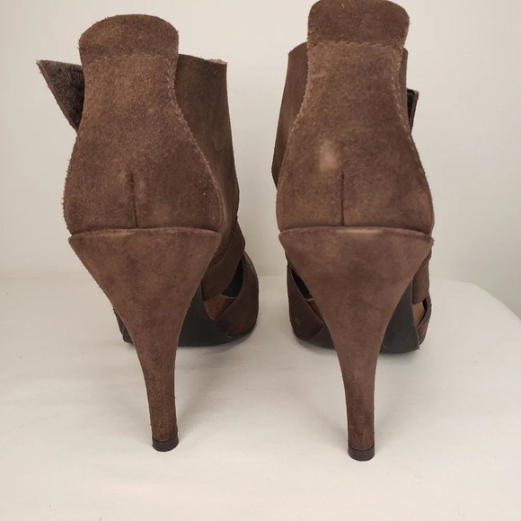 Pedro Garcia Platform Leather Peep Toe Crossover Brown (Size 40.5) - Picture 7 of 17